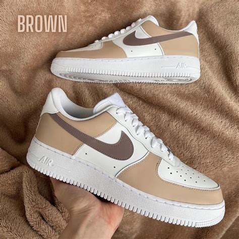 nike air force 1 braun beige|air force 1 brown bottom.